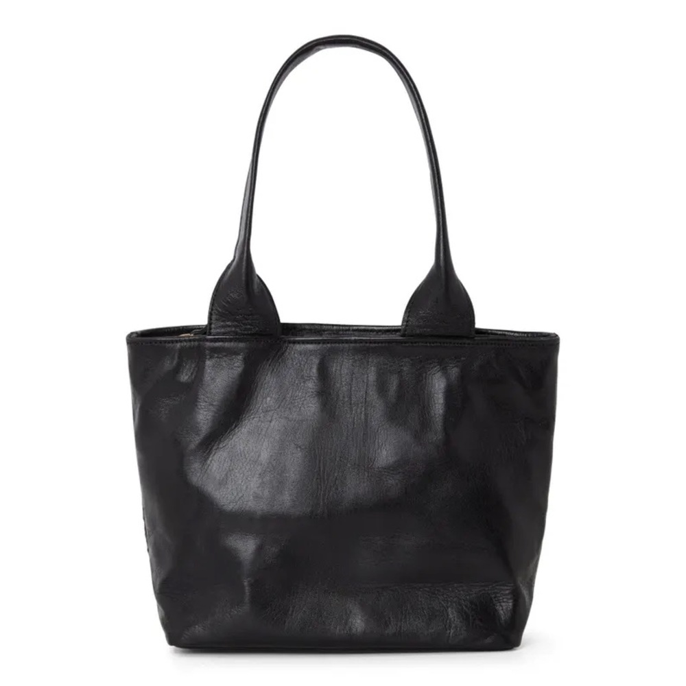 Ismad London Black Leather Tote Bag